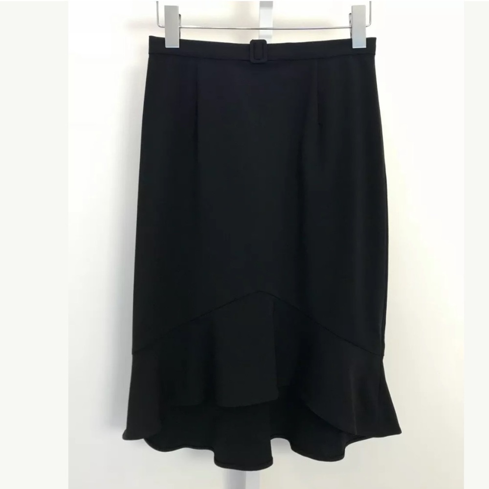 ALLAN WALLER BLACK DECORATIVE BELT SKIRT 4 NWOTS!